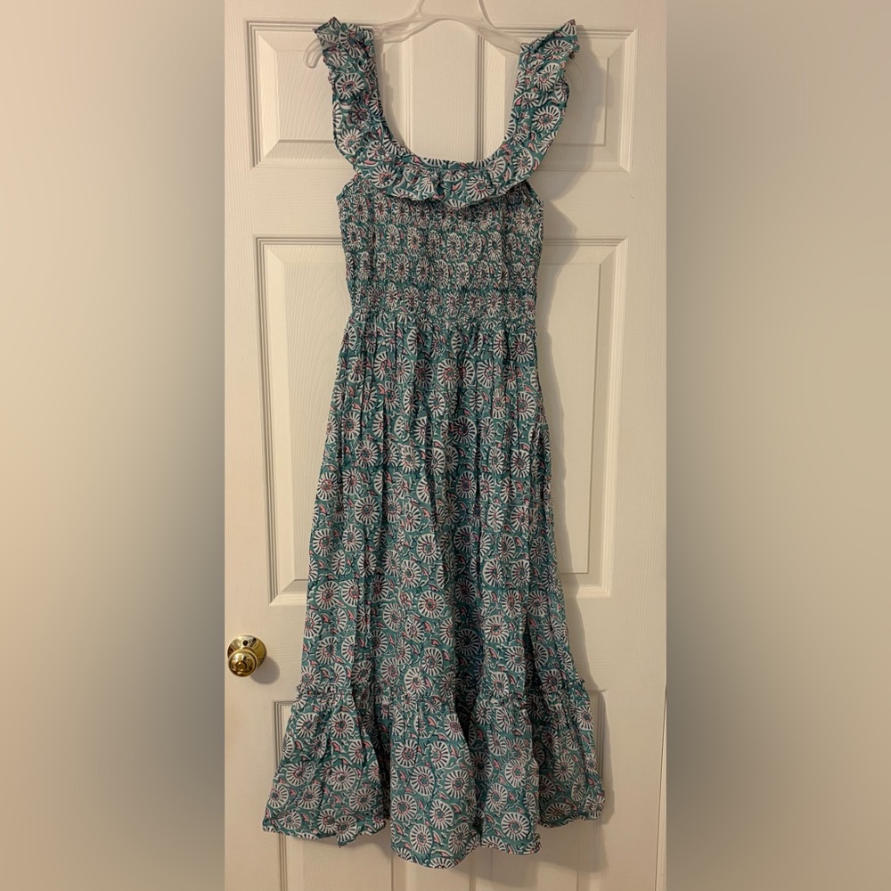 Block Print Midi Dress